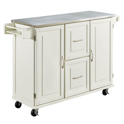 Blanche - Kitchen Cart - Steel Top