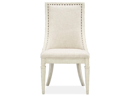 Newport - Dining Arm Chair With Upholstered Seat & Back (Set of 2) - Alabaster
