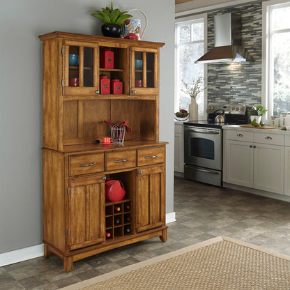 Buffet Of Buffets - Buffet With Hutch Cottage Oak Wood Top