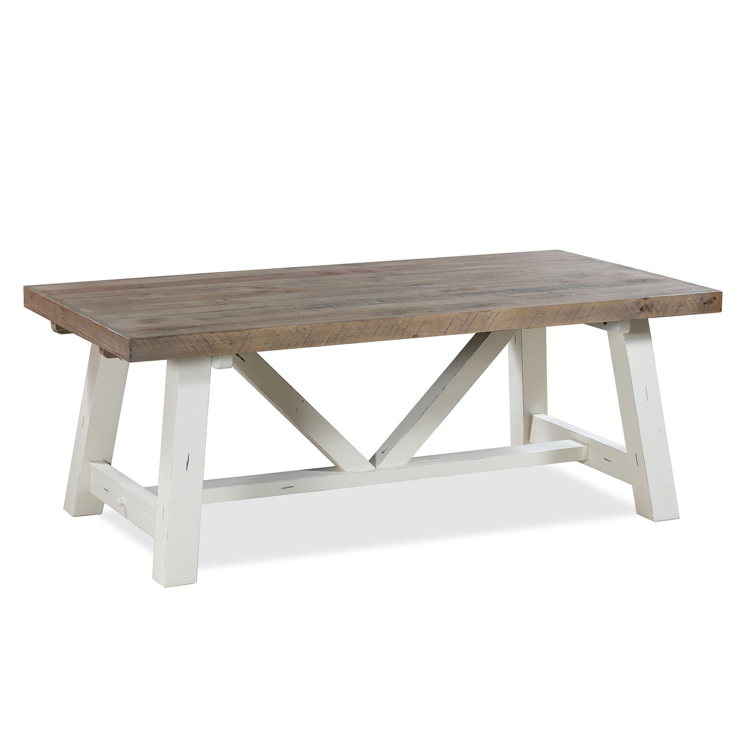Chester - Dining Table 78" - Distressed White