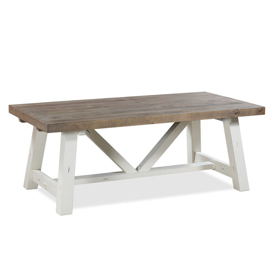 Chester - Dining Table 78" - Distressed White