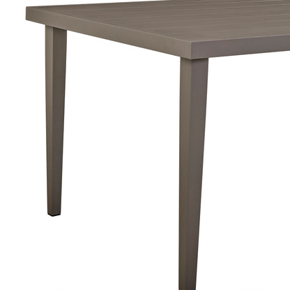 Silvana - Outdoor Aluminum Rectangle Dining Table - Gray