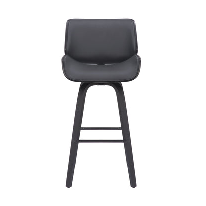 Tyler - 30" Bar Height Swivel Bar Stool With Black Frame