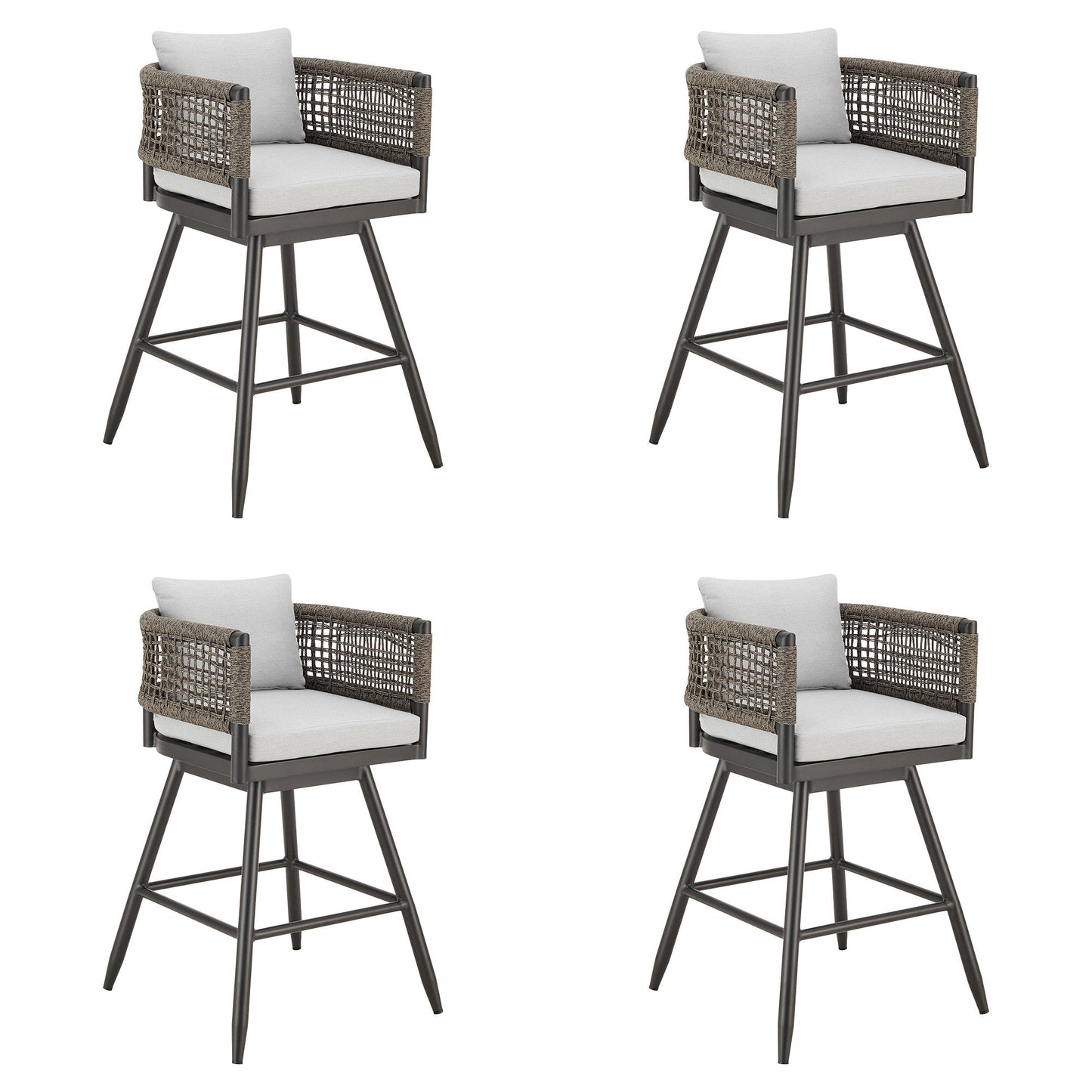 Alegria - Outdoor Patio Swivel Counter Stool Set