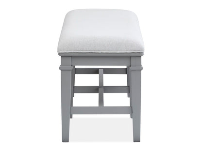 Charleston - Bench With Upholstered Seat - Harbor Gray