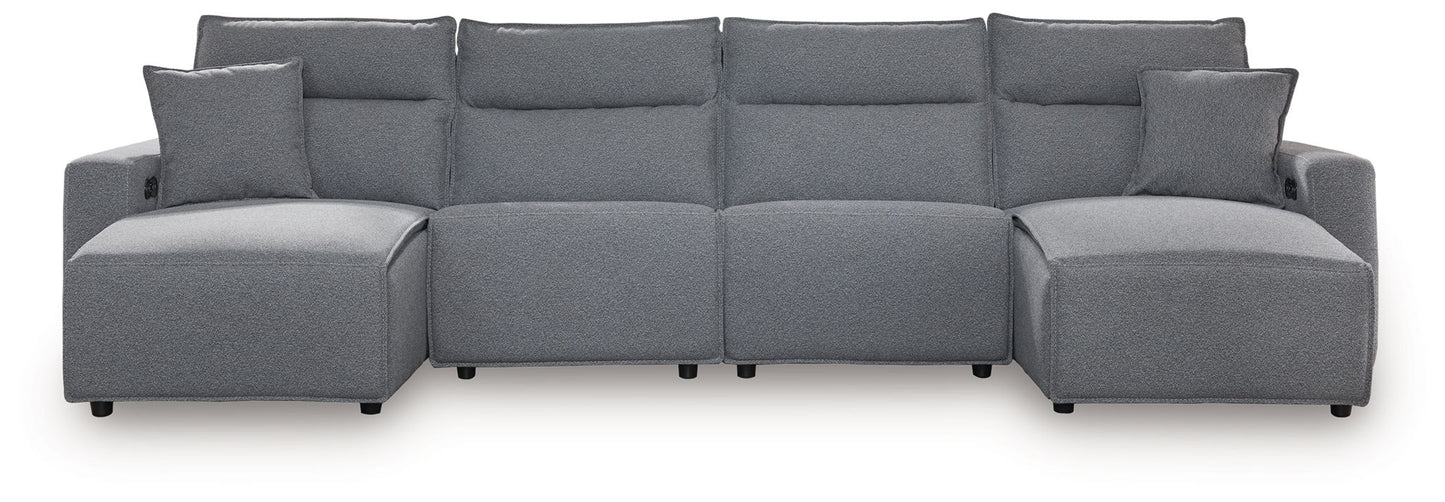 Modmax II - Reclining Sectional - Salt And Pepper