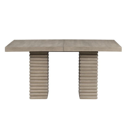 Lily - Dining Table With 18" Leaf - Greige