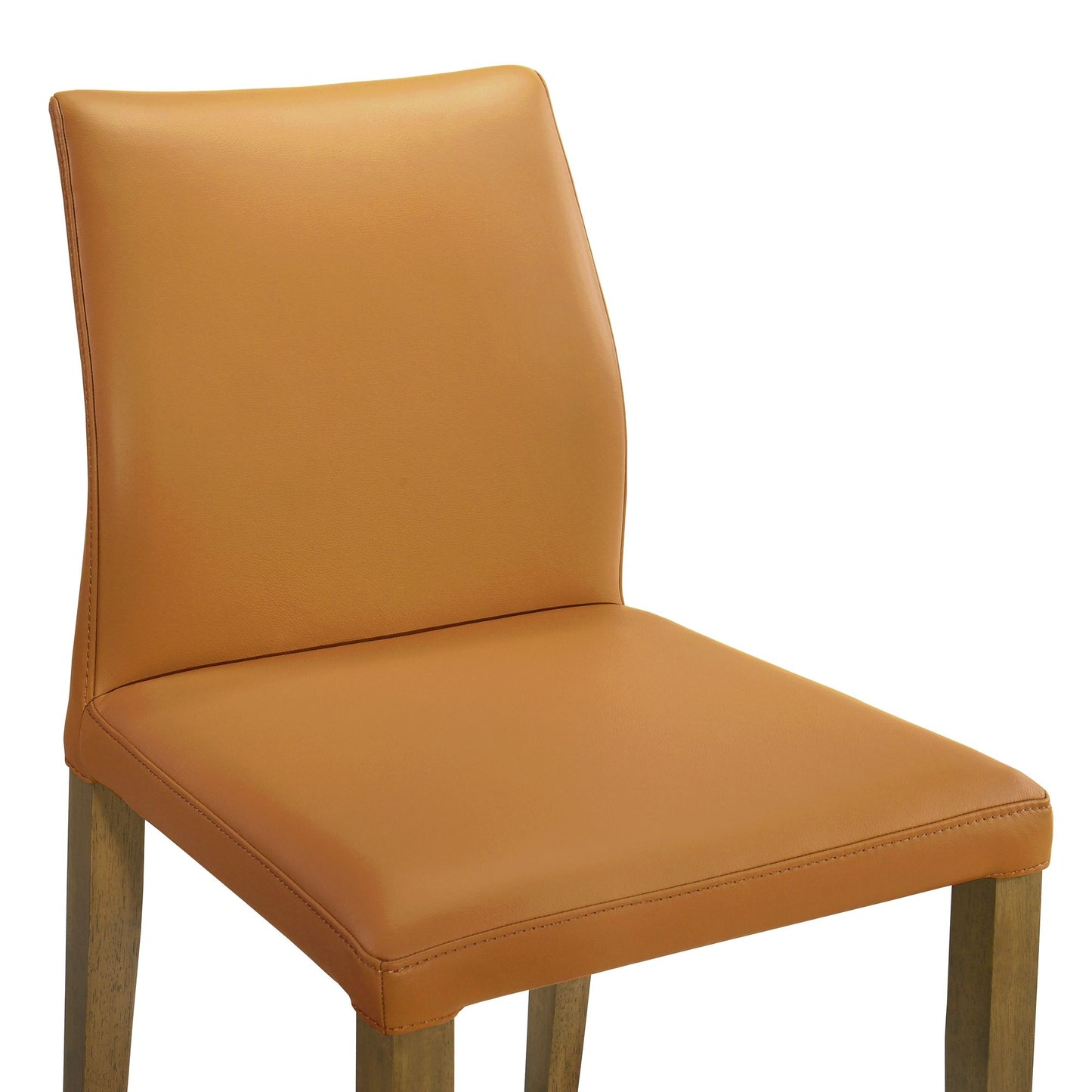 Elyza - Full Back Top Grain Leather Upholstered Wood Dining Chairs (Set of 2)