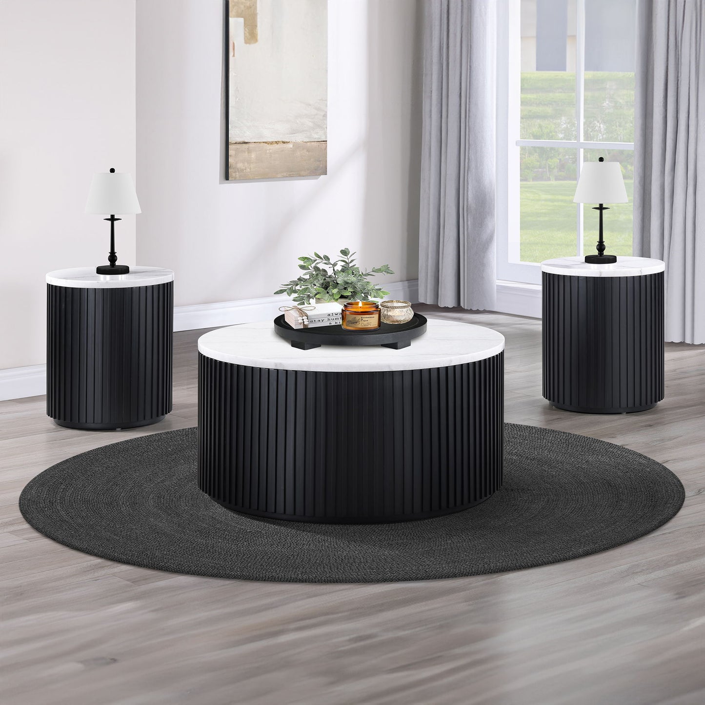 Colvin - 3 Piece Set With Marble Top