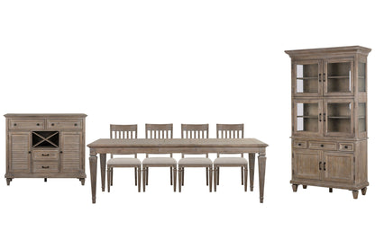 Lancaster - 7 Piece Extendable Rectangular Dining Table Set