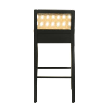 Tobias - Coastal Modern Wood Bar Height Kitchen Bar Stool