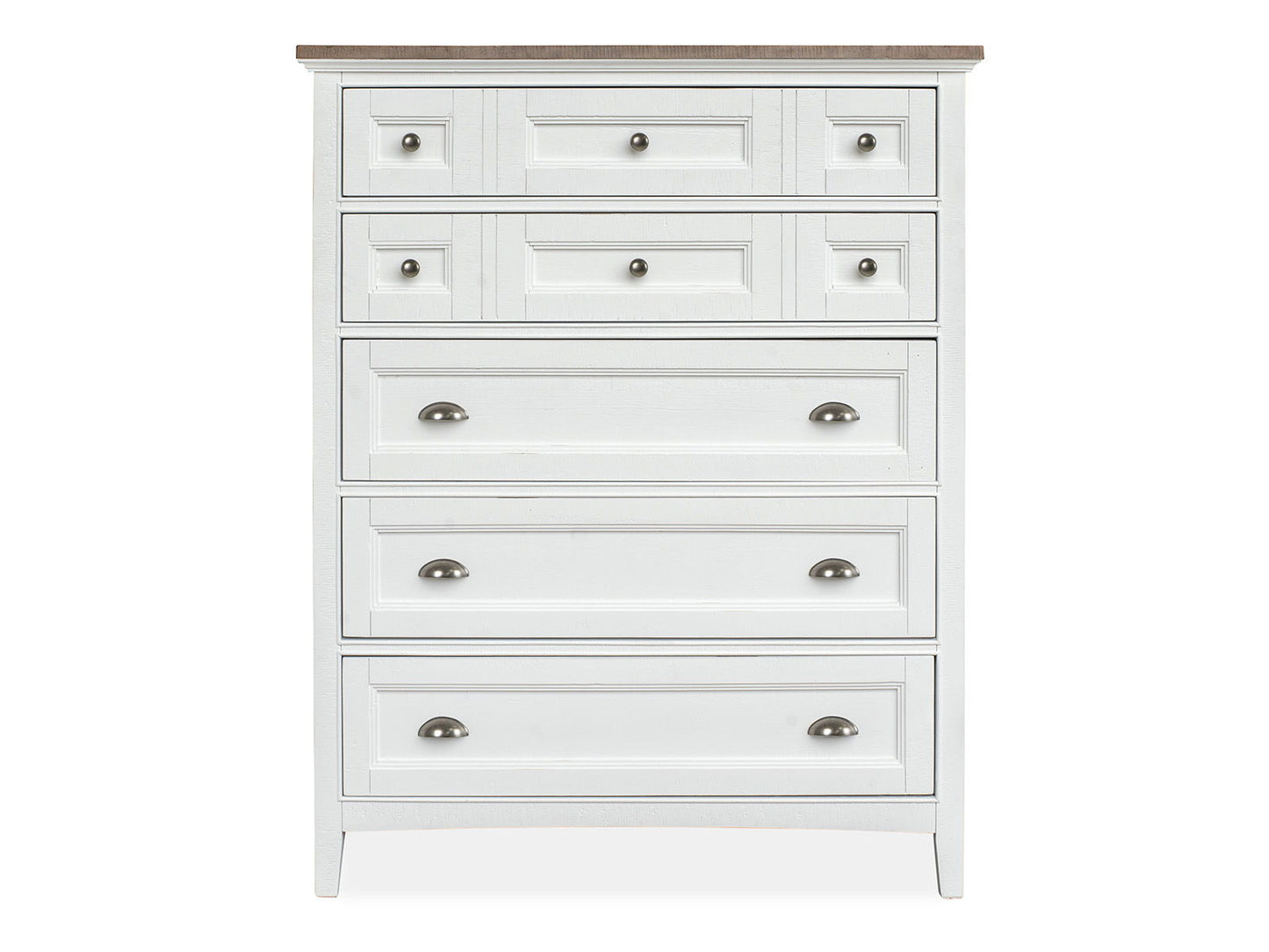 Heron Cove - Two Tone Drawer Chest - Chalk White And Dovetail Grey