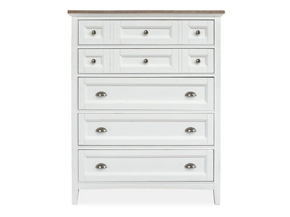 Heron Cove - Two Tone Drawer Chest - Chalk White And Dovetail Grey