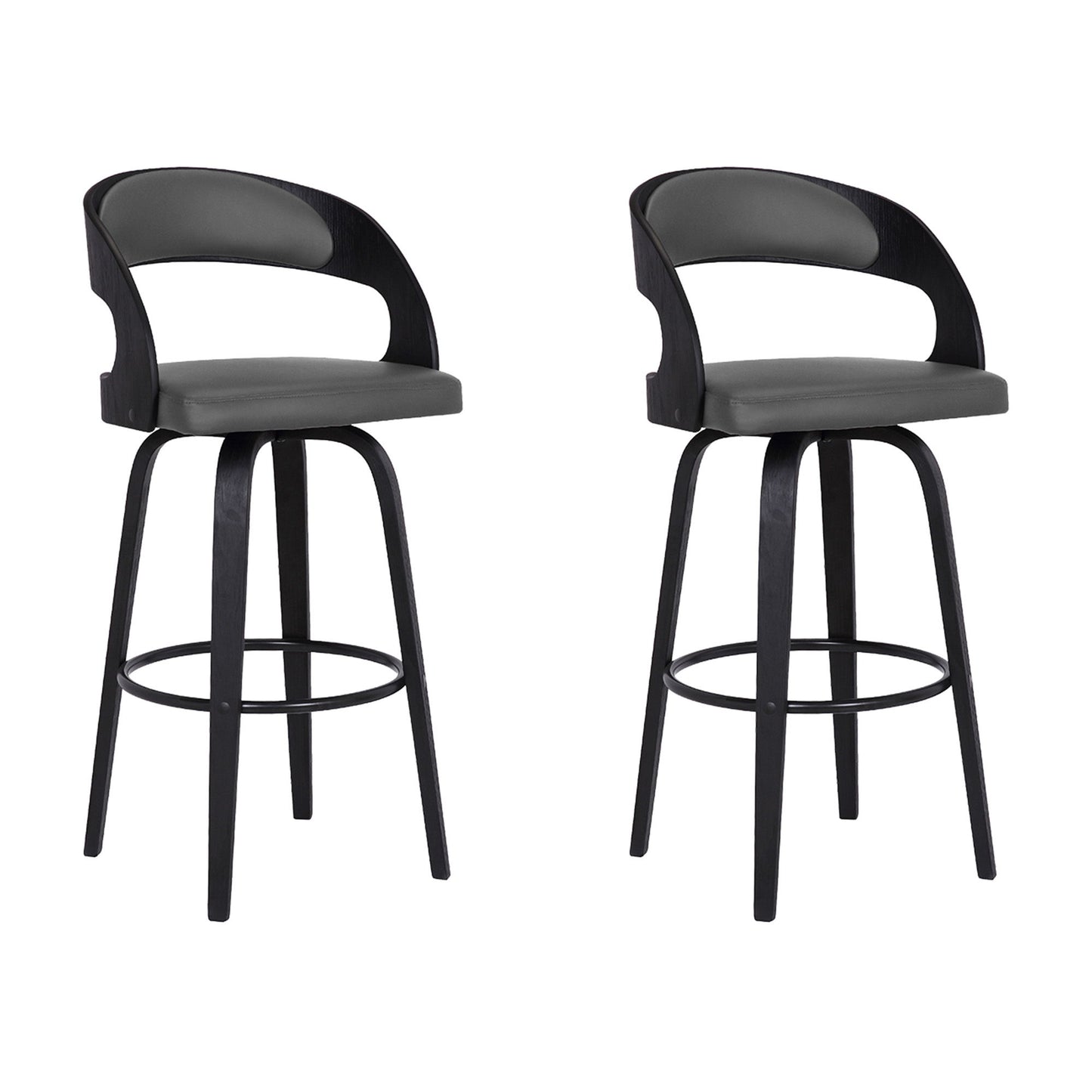Shelly - 30" Bar Height Swivel Bar Stool With Black Frame