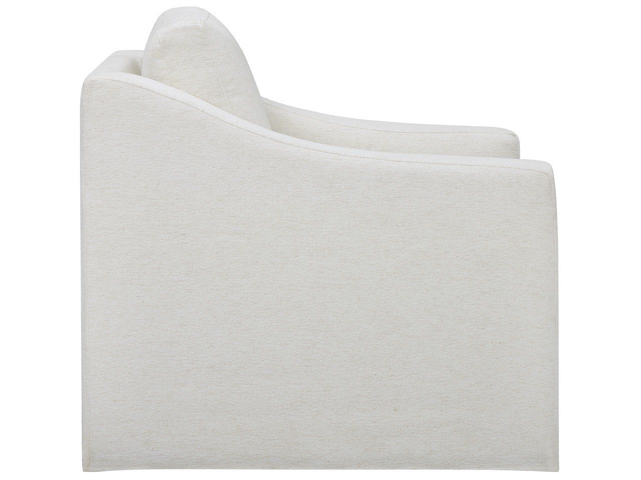 Augustine - Slipcover Swivel Glider - White