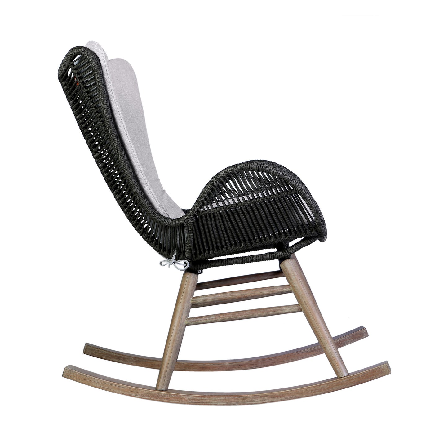 Mateo - Outdoor Patio Rocking Chair - Light Eucalyptus / Charcoal