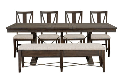 Westley Falls - Extendable Trestle Dining Table Set