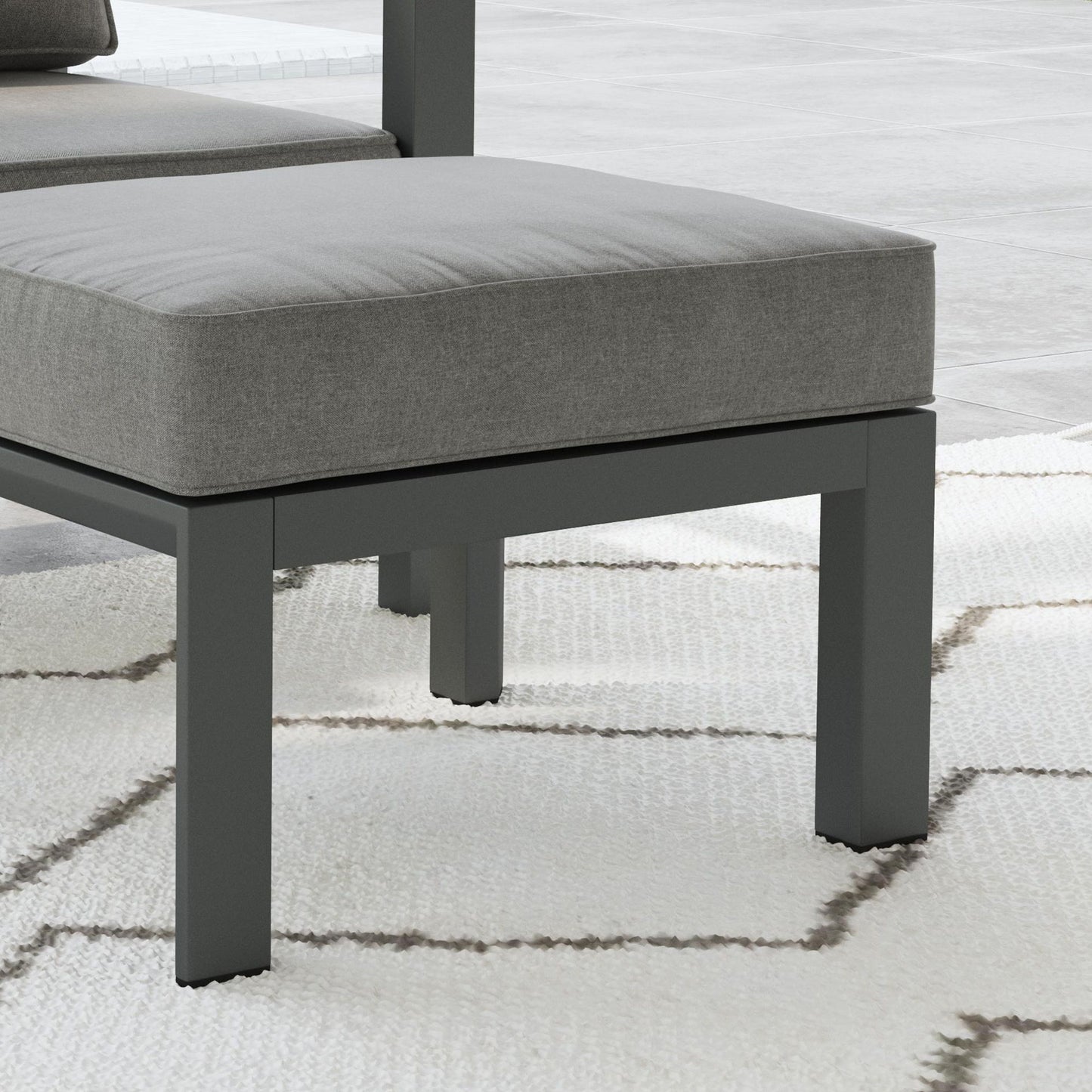 Grayton - Ottoman - Dark Gray