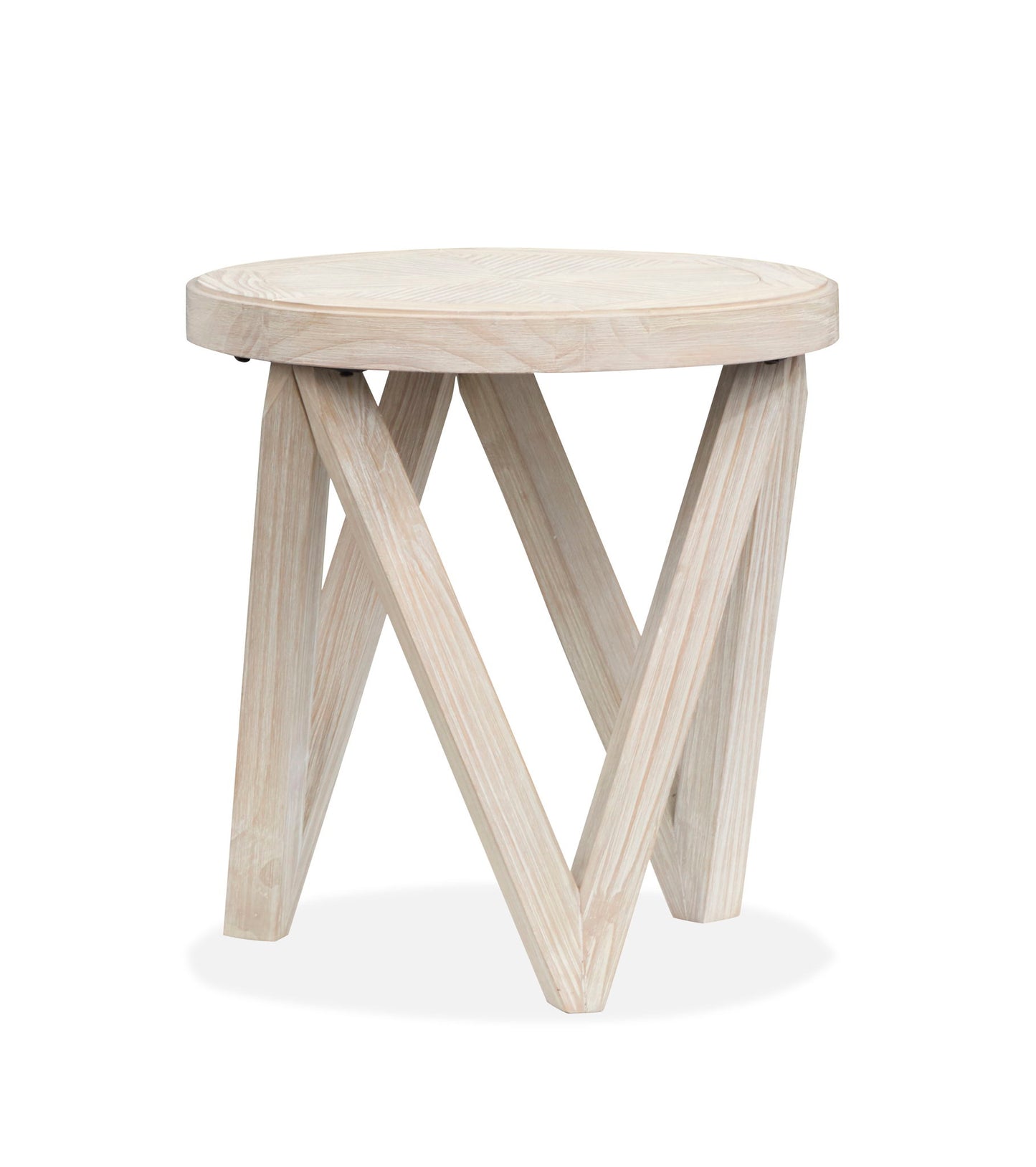 Bostwick - Round End Table - Coconut Cream
