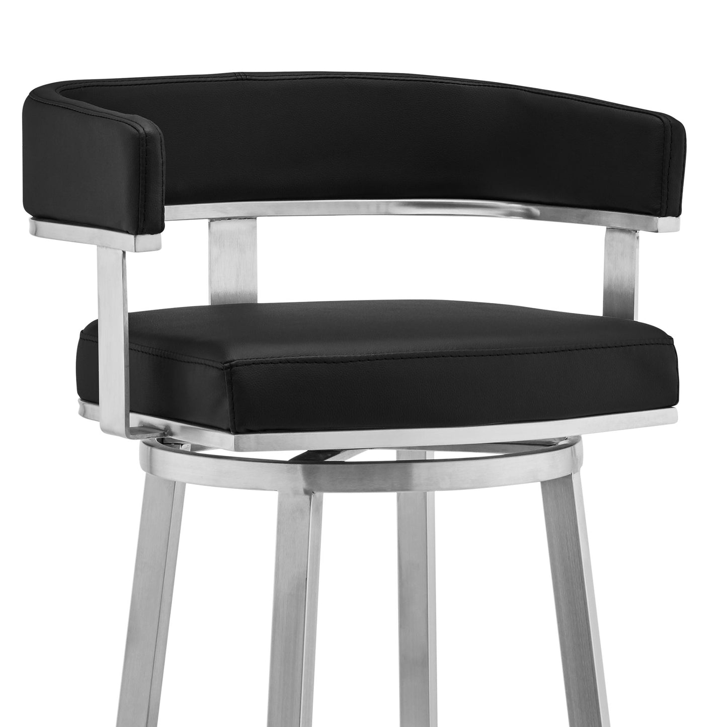 Cohen - Brushed Stainless Steel Swivel Bar Stool