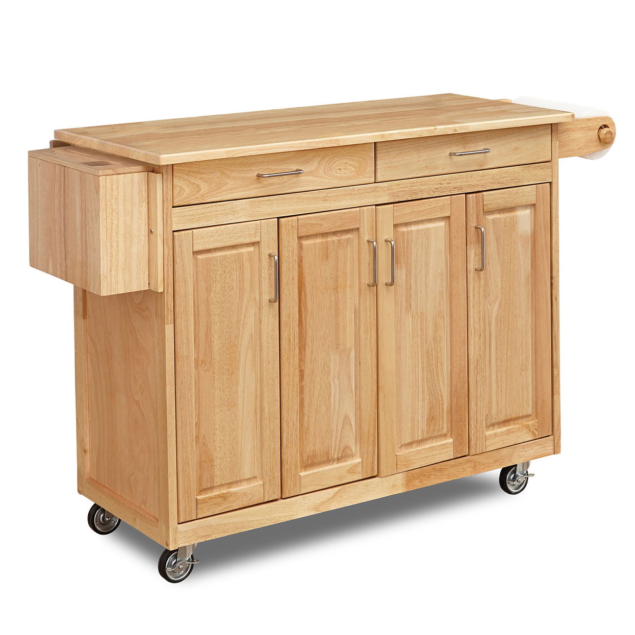 General Line - 35.5" Kitchen Cart With 2 Drawers - Light Brown