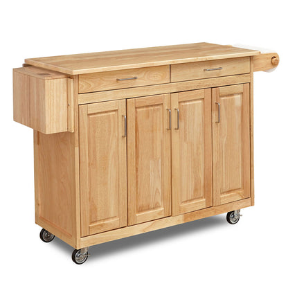 General Line - 35.5" Kitchen Cart With 2 Drawers - Light Brown