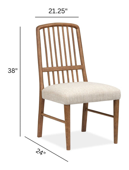 Woodward - Wood Slat Back Side Chair (Set of 2) - Dark Clove / White