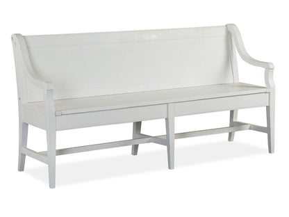 Heron Cove - Bench With Back - Chalk White