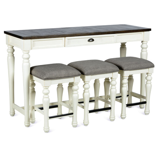 Joanna - 4 Piece Bar Set - White