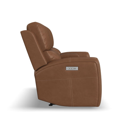 Linden - Power Reclining Loveseat With Console & Power Headrests & Lumbar