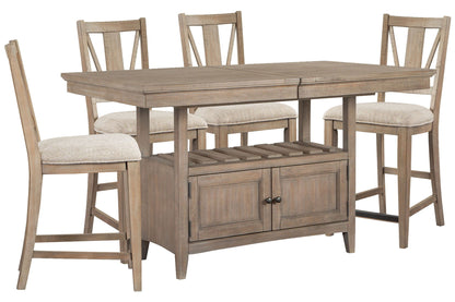 Paxton Place - Extendable Counter Height Dining Table Set