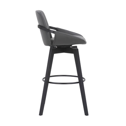 Baylor - Swivel Bar Stool With Black Frame