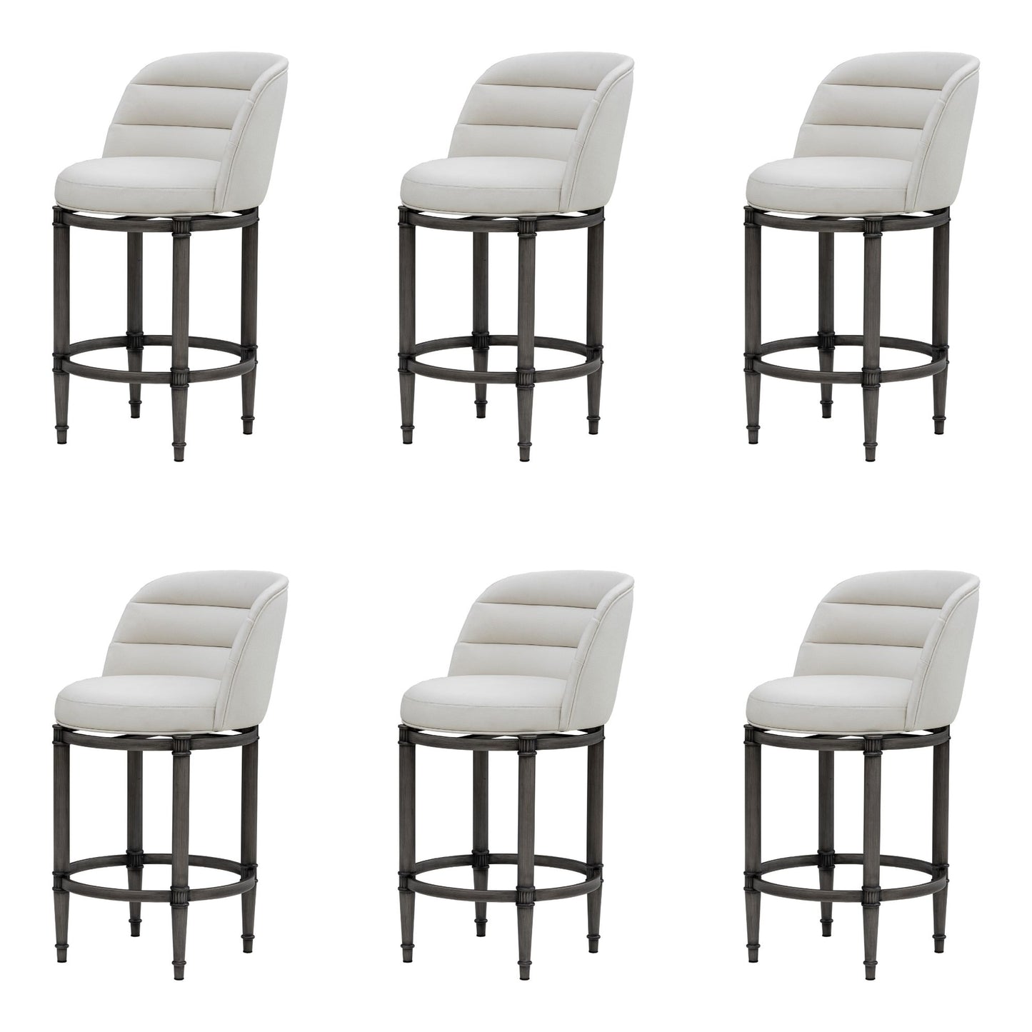 Eunice - Faux Leather Upholstered Swivel Counter Height Barstool