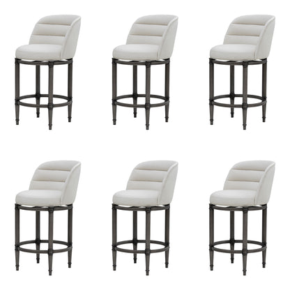 Eunice - Faux Leather Upholstered Swivel Counter Height Barstool