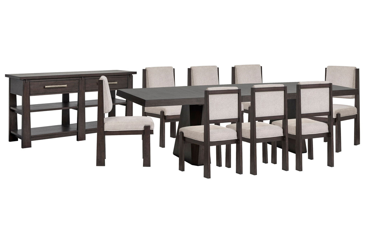 Tauren - 10 Piece Extendable Double Pedestal Dining Table Set