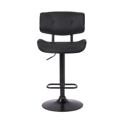 Brooklyn - Adjustable Swivel Bar Stool With Base - Black
