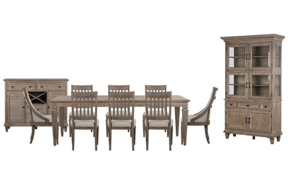 Lancaster - 11 Piece Extendable Rectangular Dining Table Set