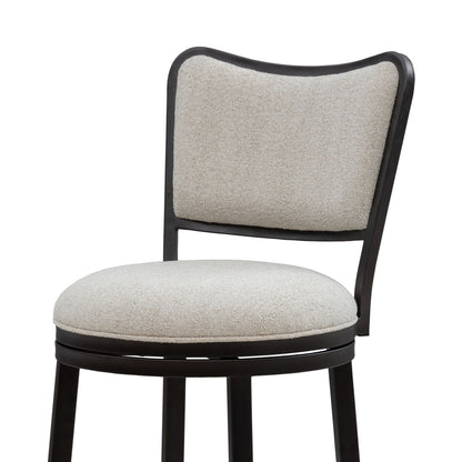 Baxter - Steel Frame Fabric Upholstered Swivel Counter Height Barstool