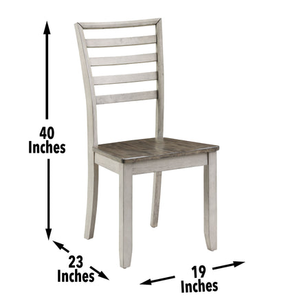 Abacus - Side Chair (Set of 2) - Alabaster / Honey