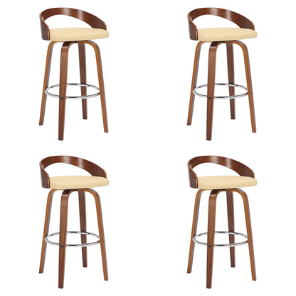 Sonia - 30" Bar Height Swivel Bar Stool - Walnut Wood