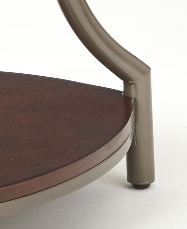 Miles - Round End Table - Brown