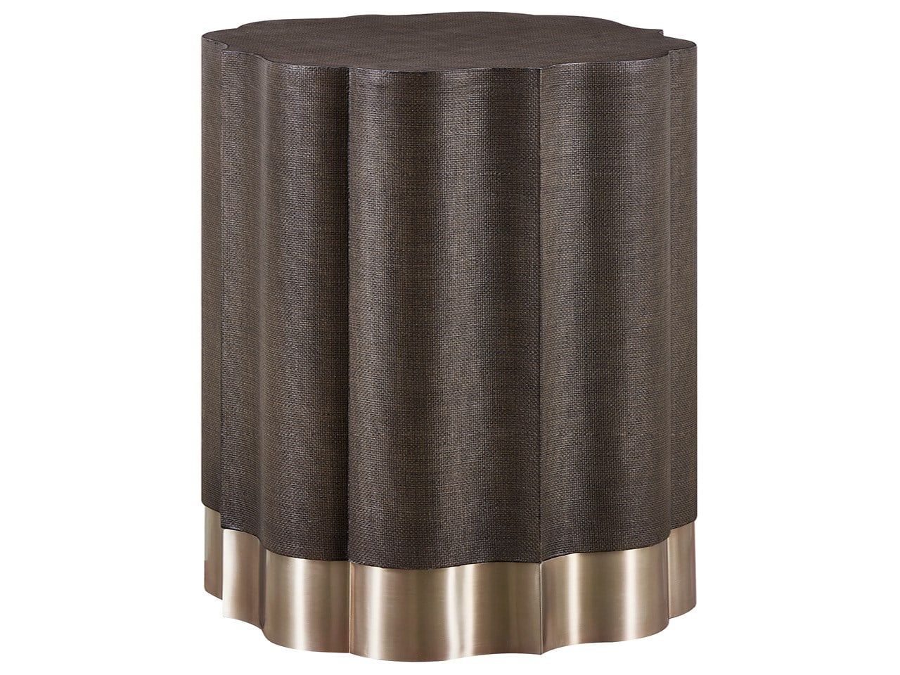 Fenwick - Embossed End Table - Dark Brown