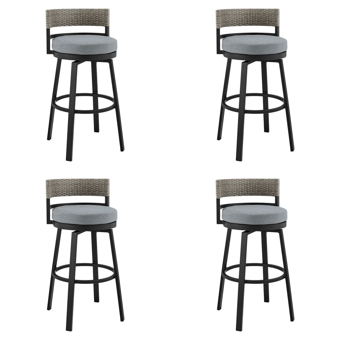 Encinitas - Outdoor Patio Swivel Bar Stool Set