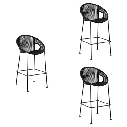 Acapulco - 30" Indoor Outdoor Steel Bar Stool With Rope Set of 2