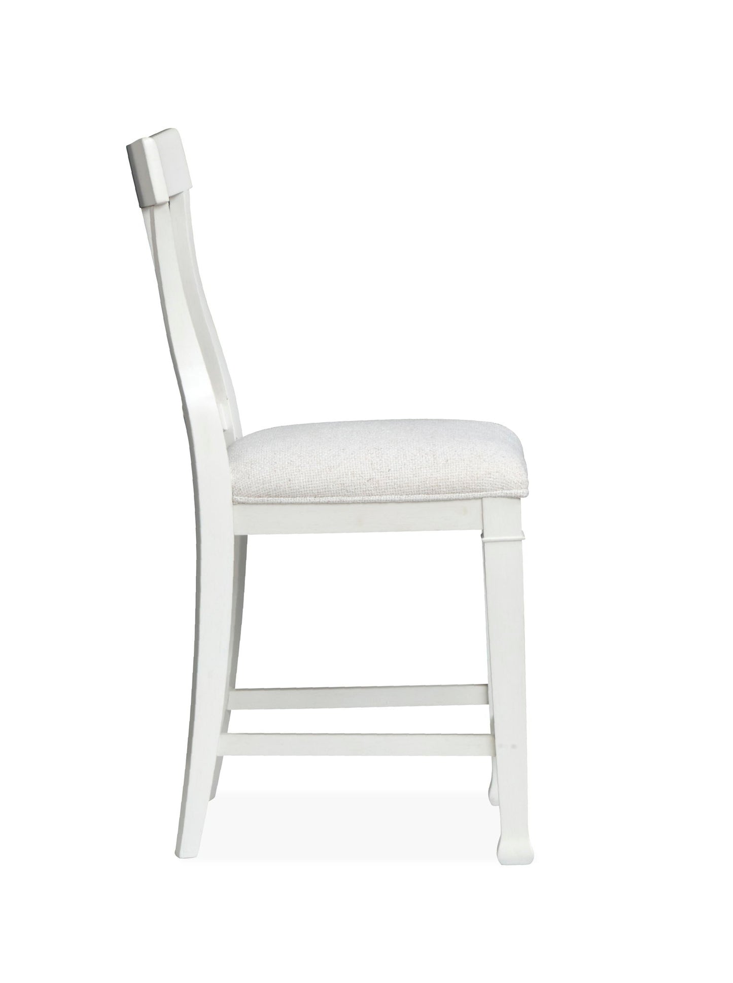 Kingston - Upholstered Counter Chair (Set of 2) - Whisper White And Cerused Nutmeg