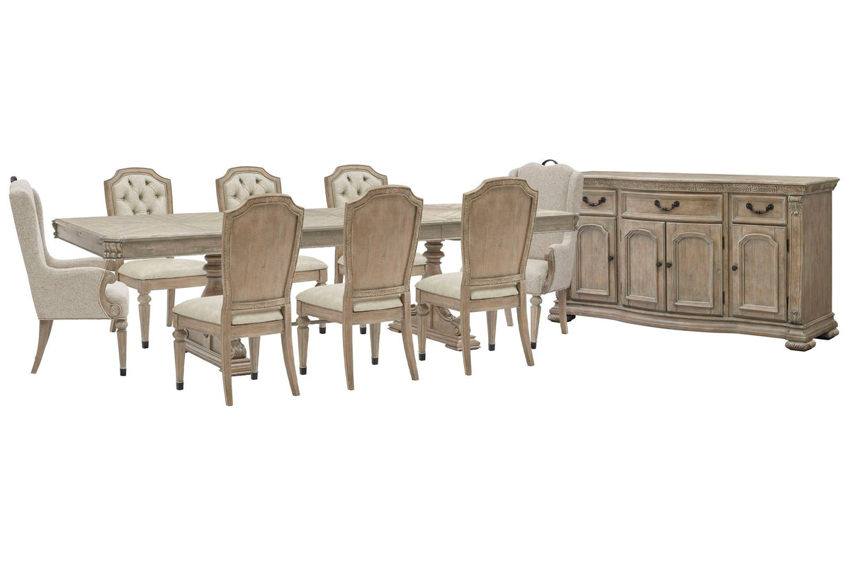 Marisol - Extendable Trestle Dining Table Set