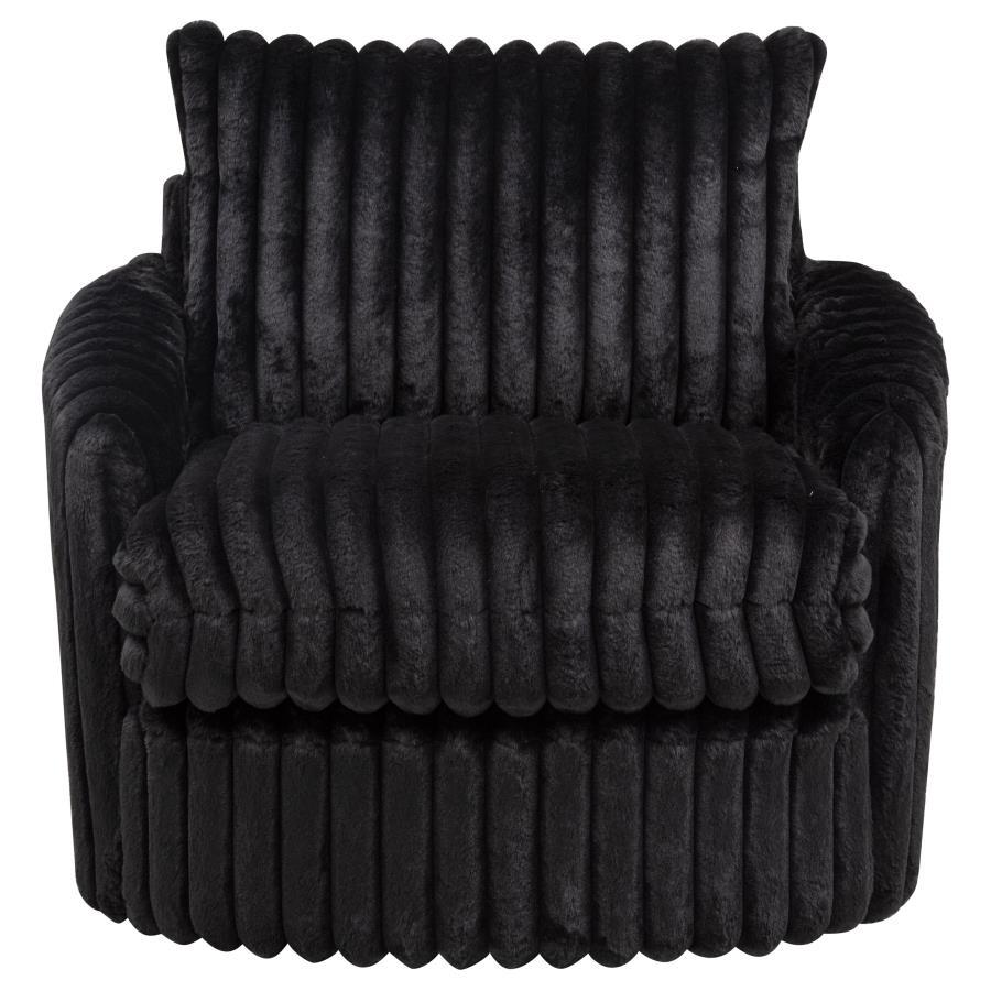 Sarco - Corduroy Upholstered Swivel Accent Arm Chair
