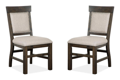 Bellamy - Dining Side Chair With Upholstered Seat & Back (Set of 2) - Peppercorn