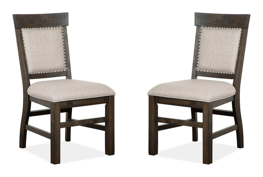 Bellamy - Dining Side Chair With Upholstered Seat & Back (Set of 2) - Peppercorn