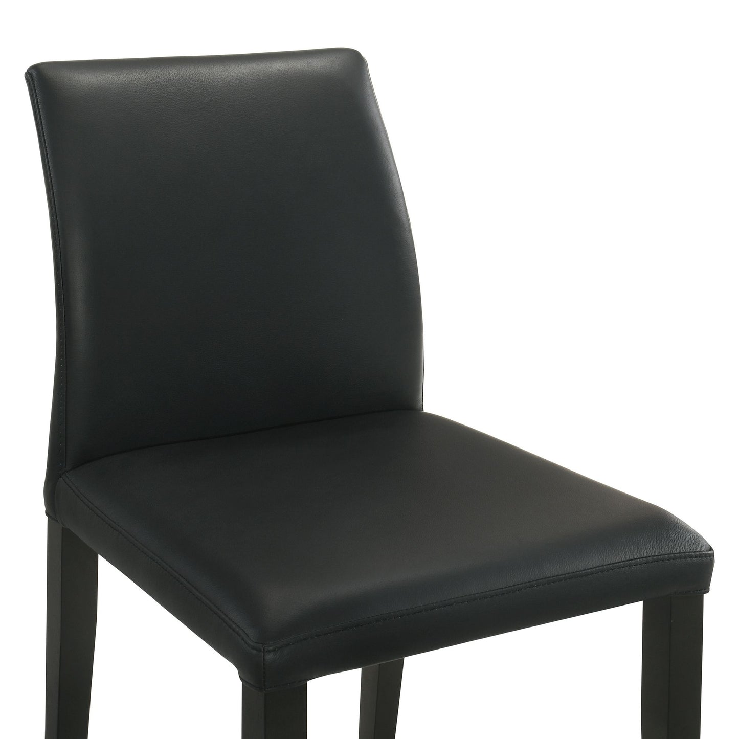 Elyza - Full Back Top Grain Leather Upholstered Wood Dining Chairs (Set of 2)